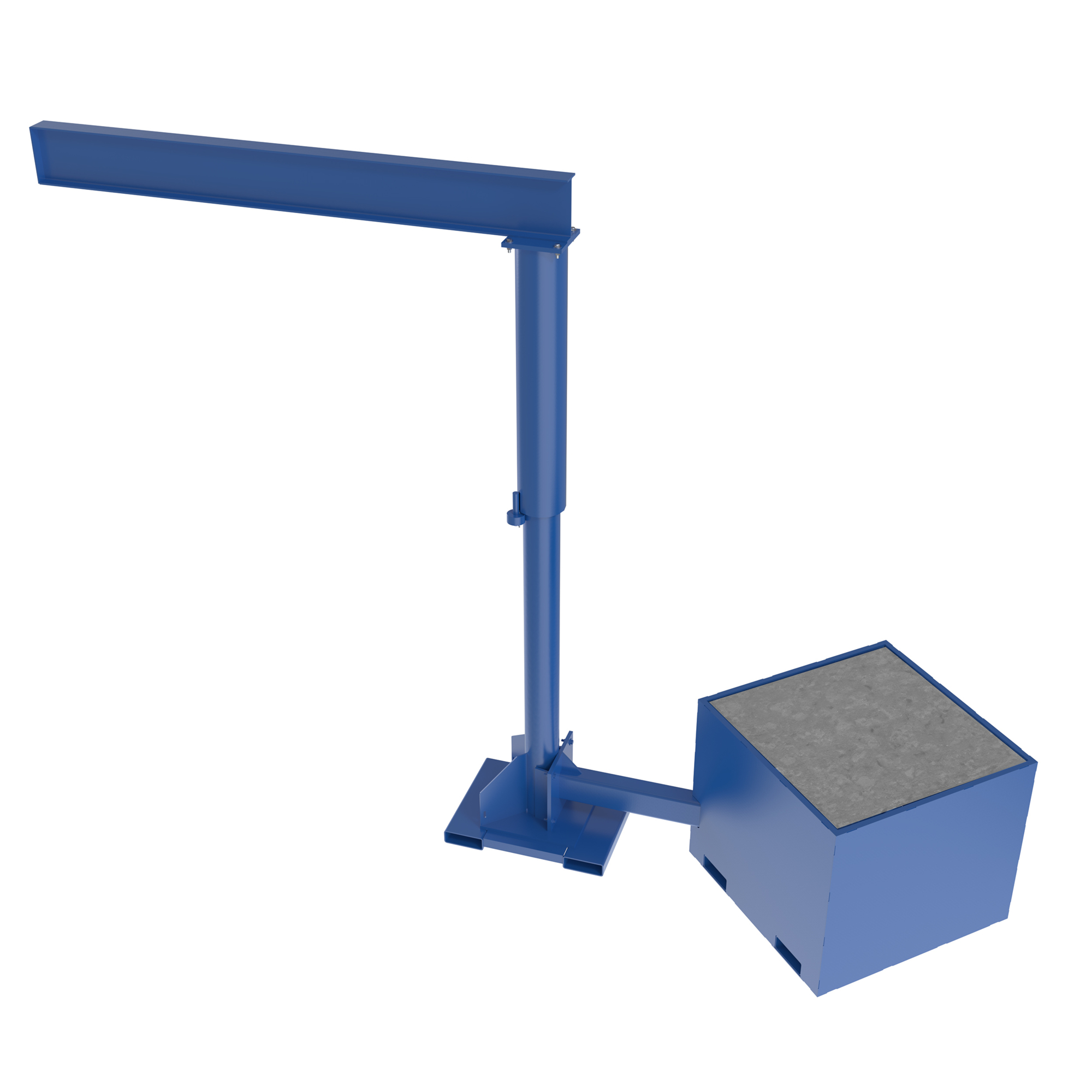 Vestil Portable Offset Jib Crane, Fork Mount, 1000lb. Capacity,  96in. Boom Length, Model# JIB-CBX-100-8-10-BC